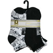 Wholesale - 6pk ARMY DIGI CAMO HC QTR SOCKS SIZE 9-11, UPC: 193159217969